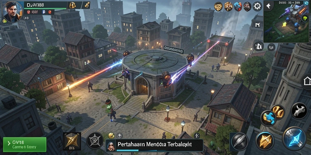 Tangkapan layar gameplay DV188 yang menampilkan pertahanan menara yang strategis.