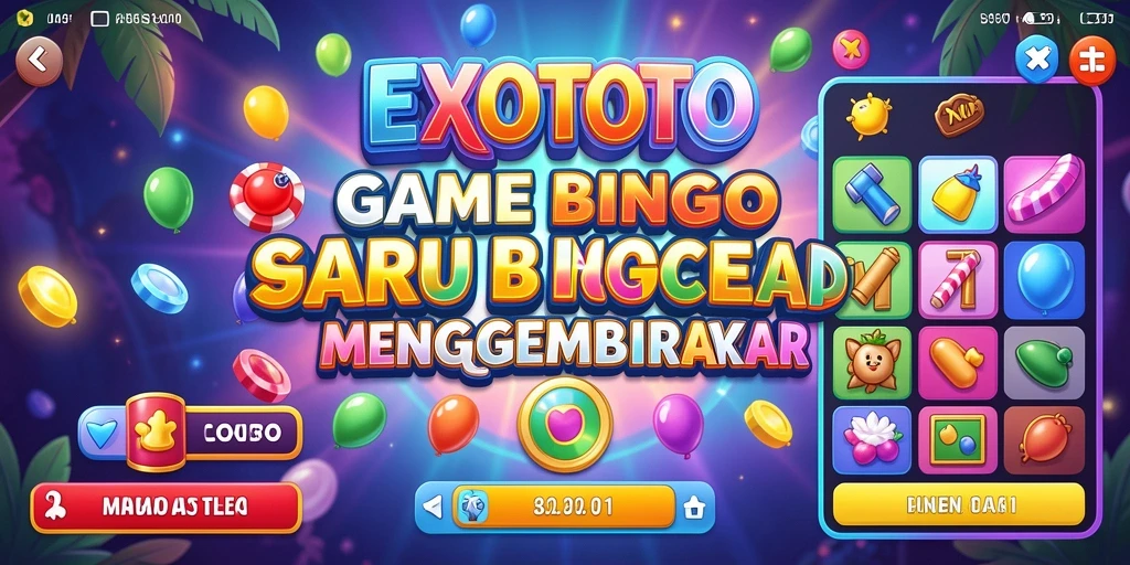 Tangkapan layar menunjukkan gameplay seru di EXOTOTO dengan banyak pemain aktif.