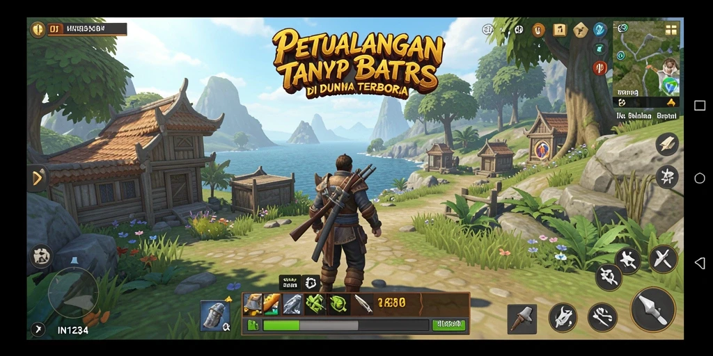 Tampilan gameplay epik dari dunia terbuka IN1234.