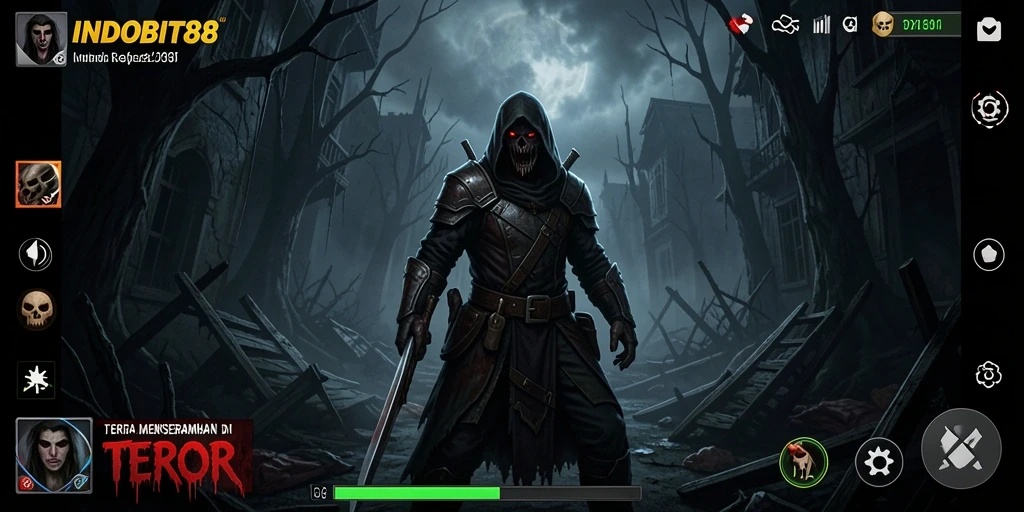 Tampilan gameplay menakutkan di INDOBIT88 yang penuh kengerian.