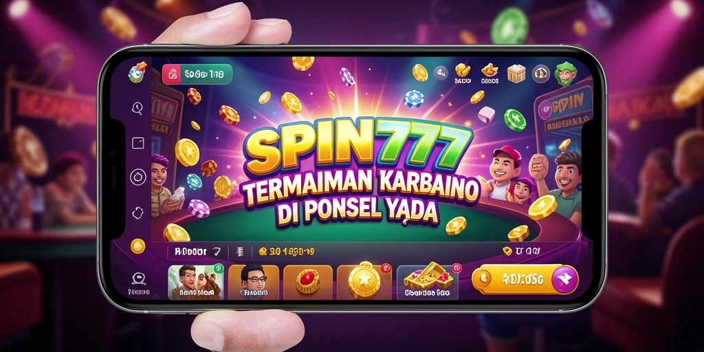 Tampilan utama SPIN777 menampilkan permainan slot yang menarik dan fitur bonus.